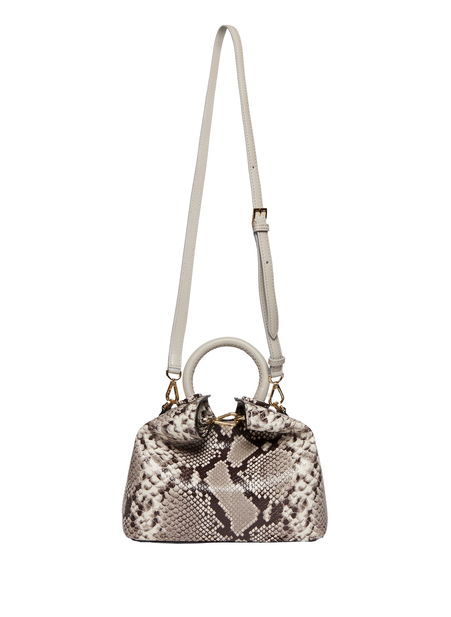 Baozi Leather Python Print Grey