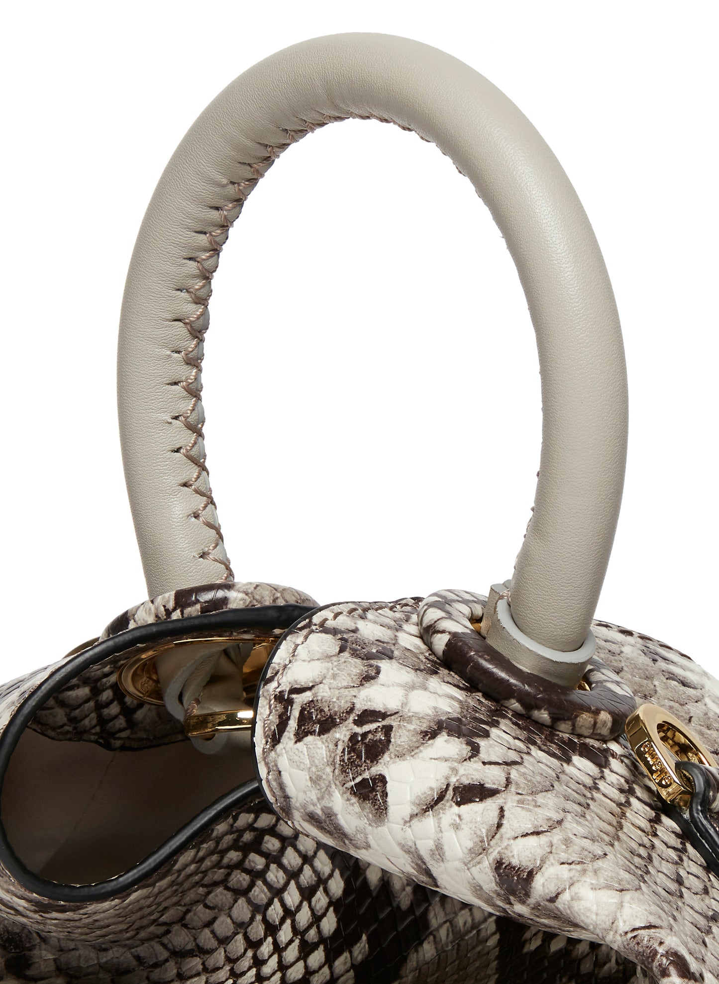 Baozi Cuir Imprimé Python Gris