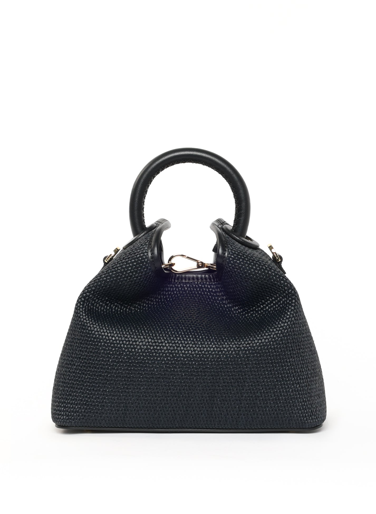 Baozi Raffia/Leather Black – Elleme