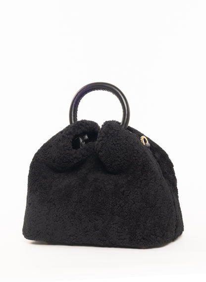 Baozi Shearling Teddy Schwarz