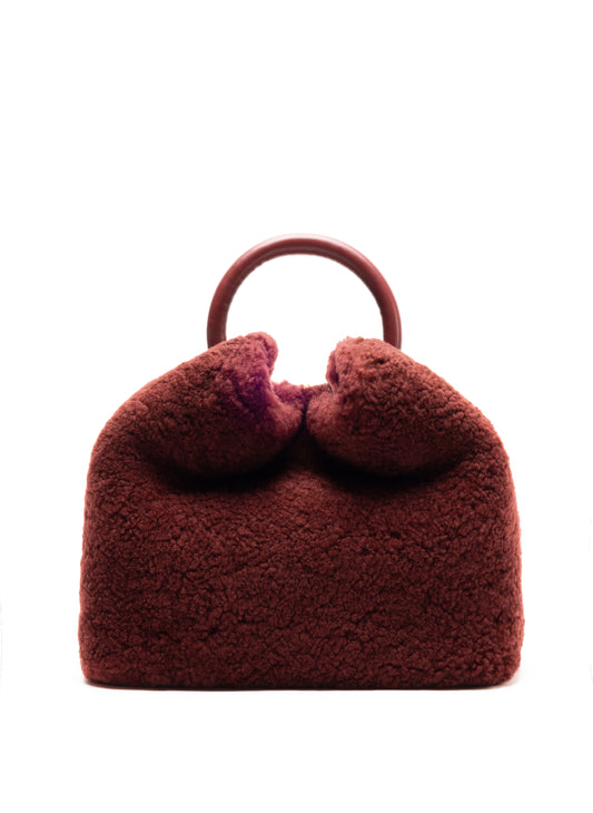 Baozi Shearling Teddy Burgundy