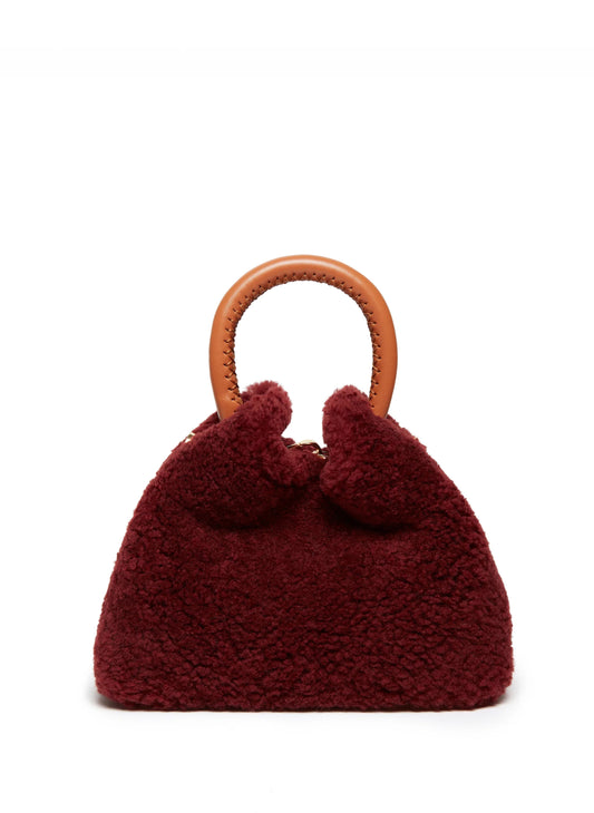 Baozi Shearling Teddy Burgundy