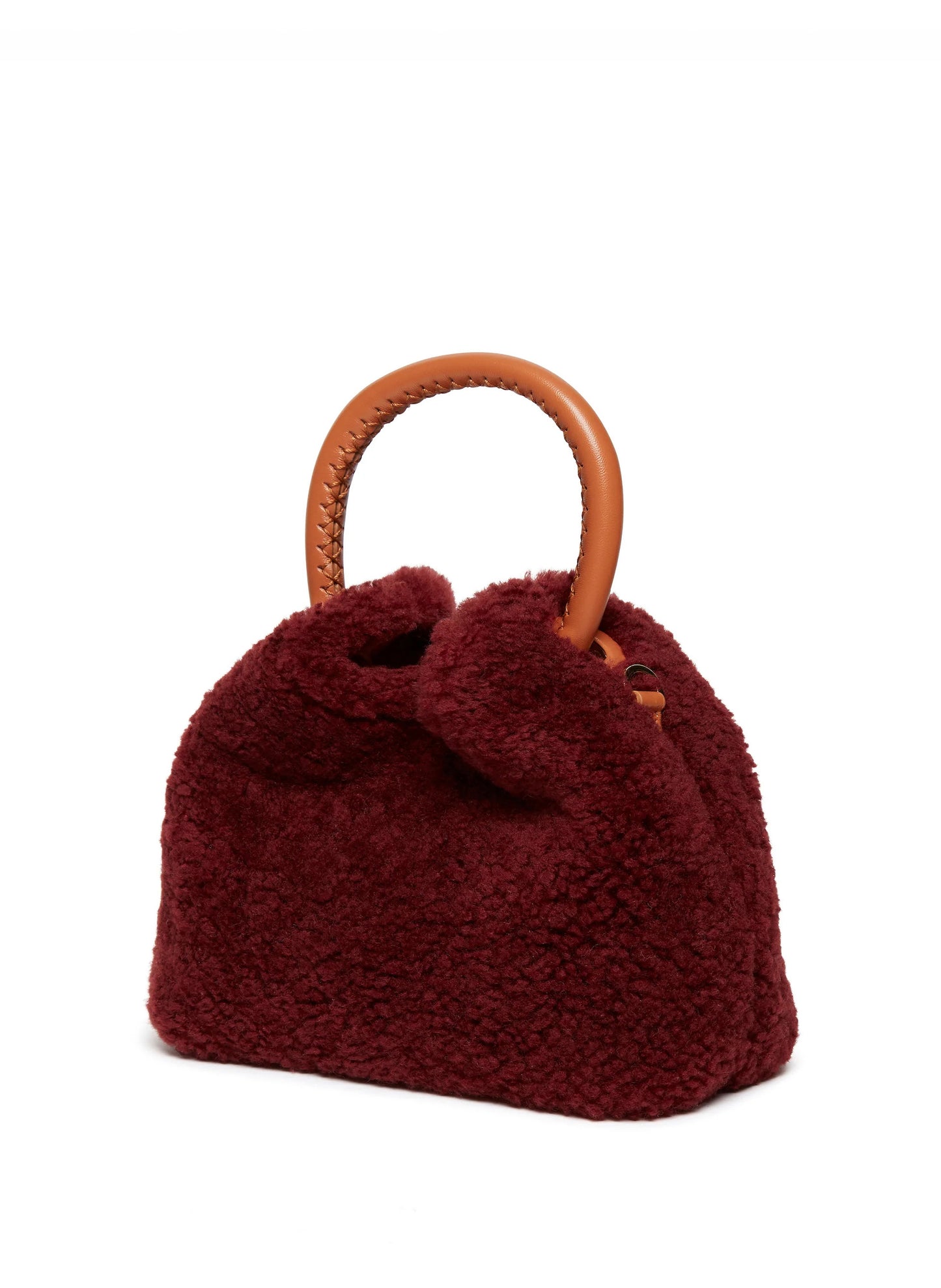 Baozi Shearling Teddy Burgundy