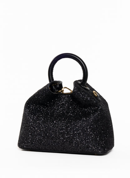 Baozi Glitter/Leather Black