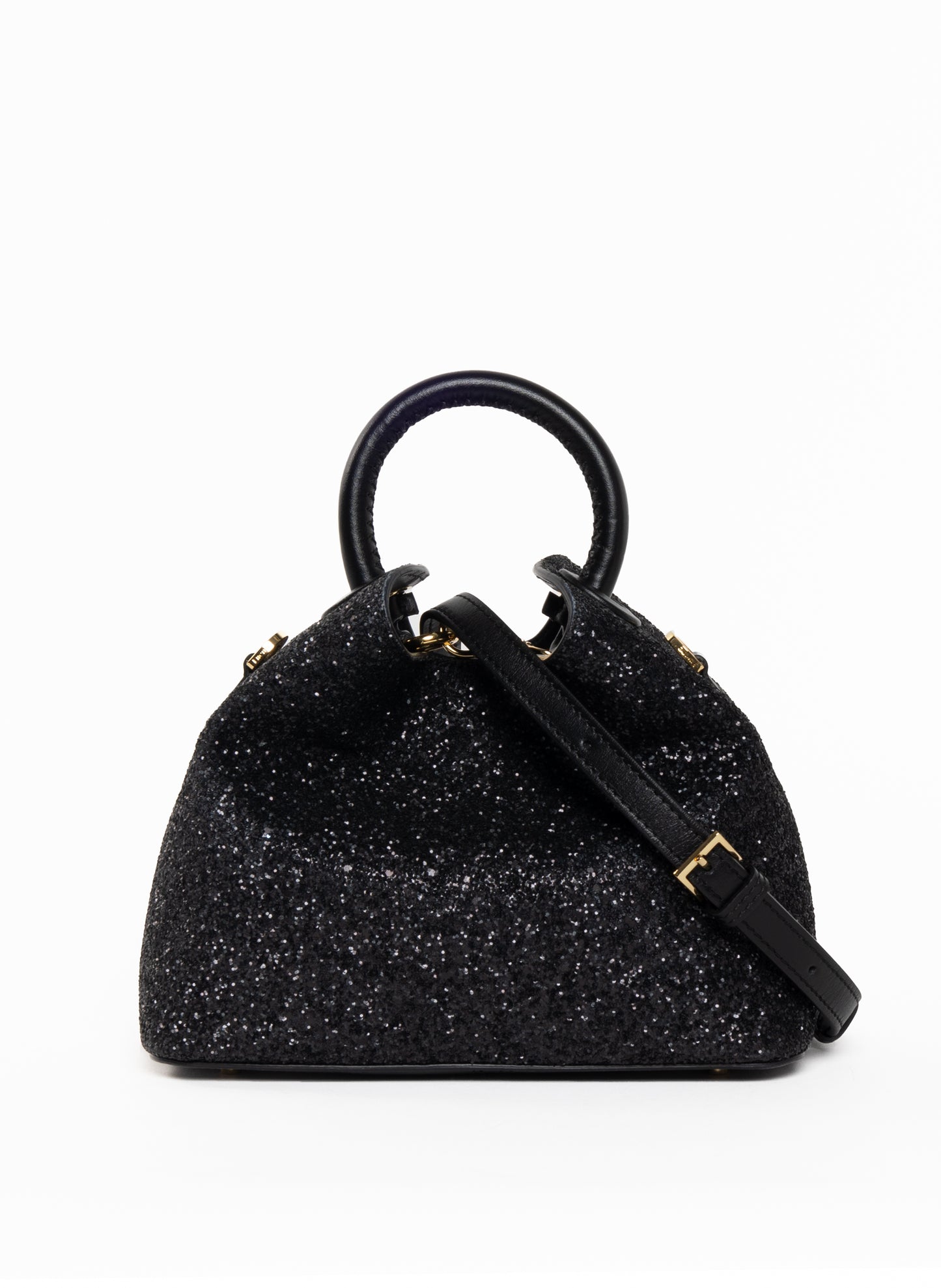 Baozi Glitter/Leather Black