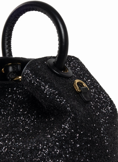 Baozi Glitter/Leather Black