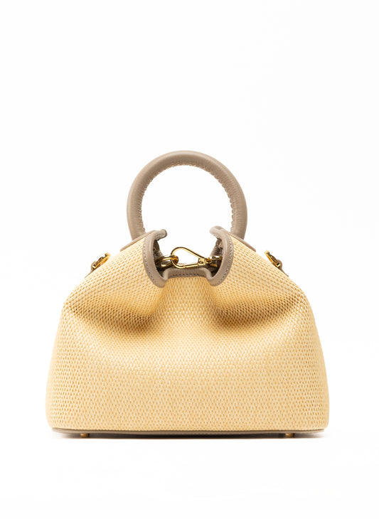 Baozi Raffia/Leather Natural/Taupe