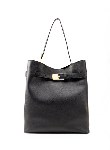 Belt Bag Leather Black - Gold