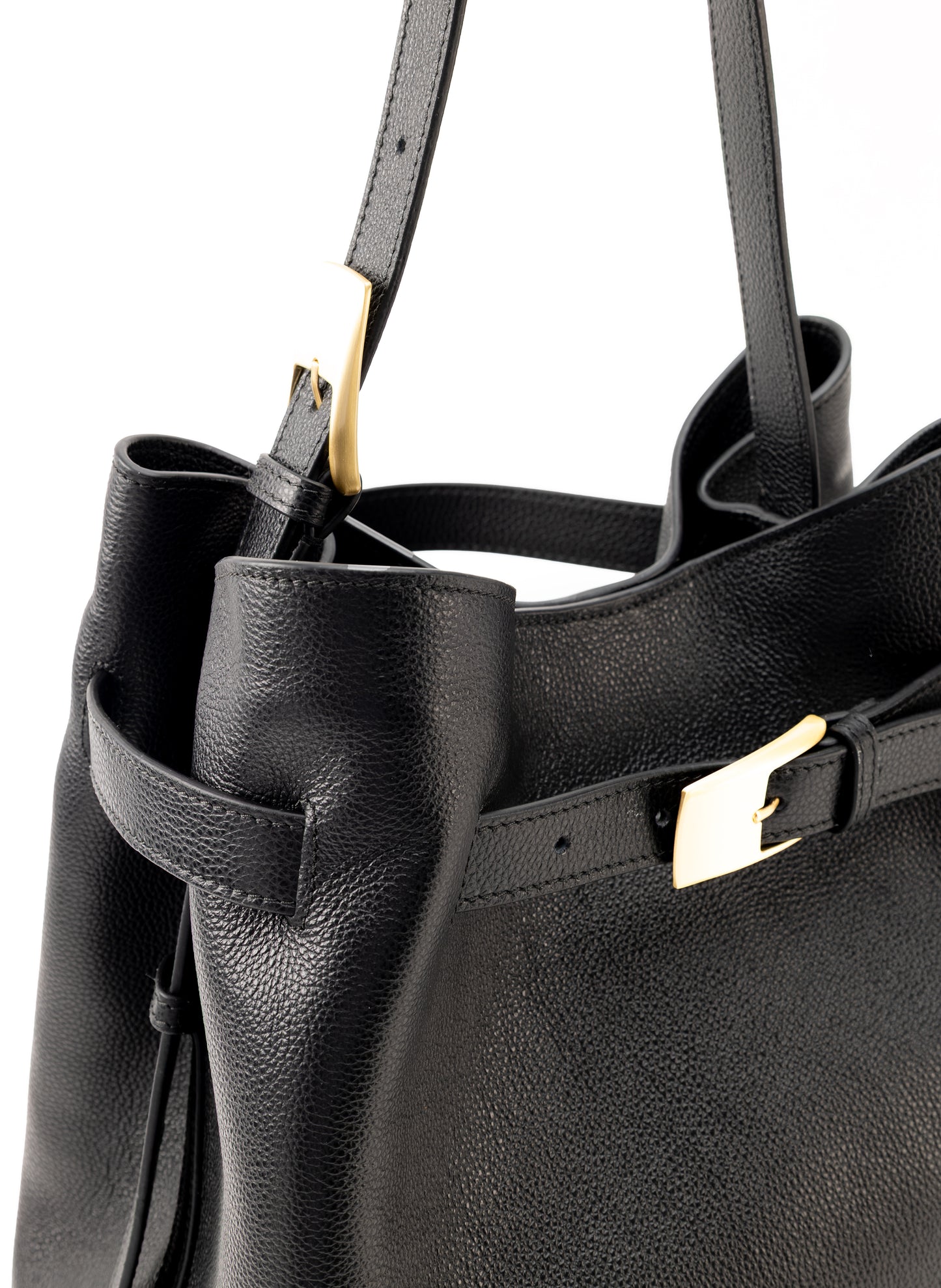 Belt Bag Leather Black - Gold