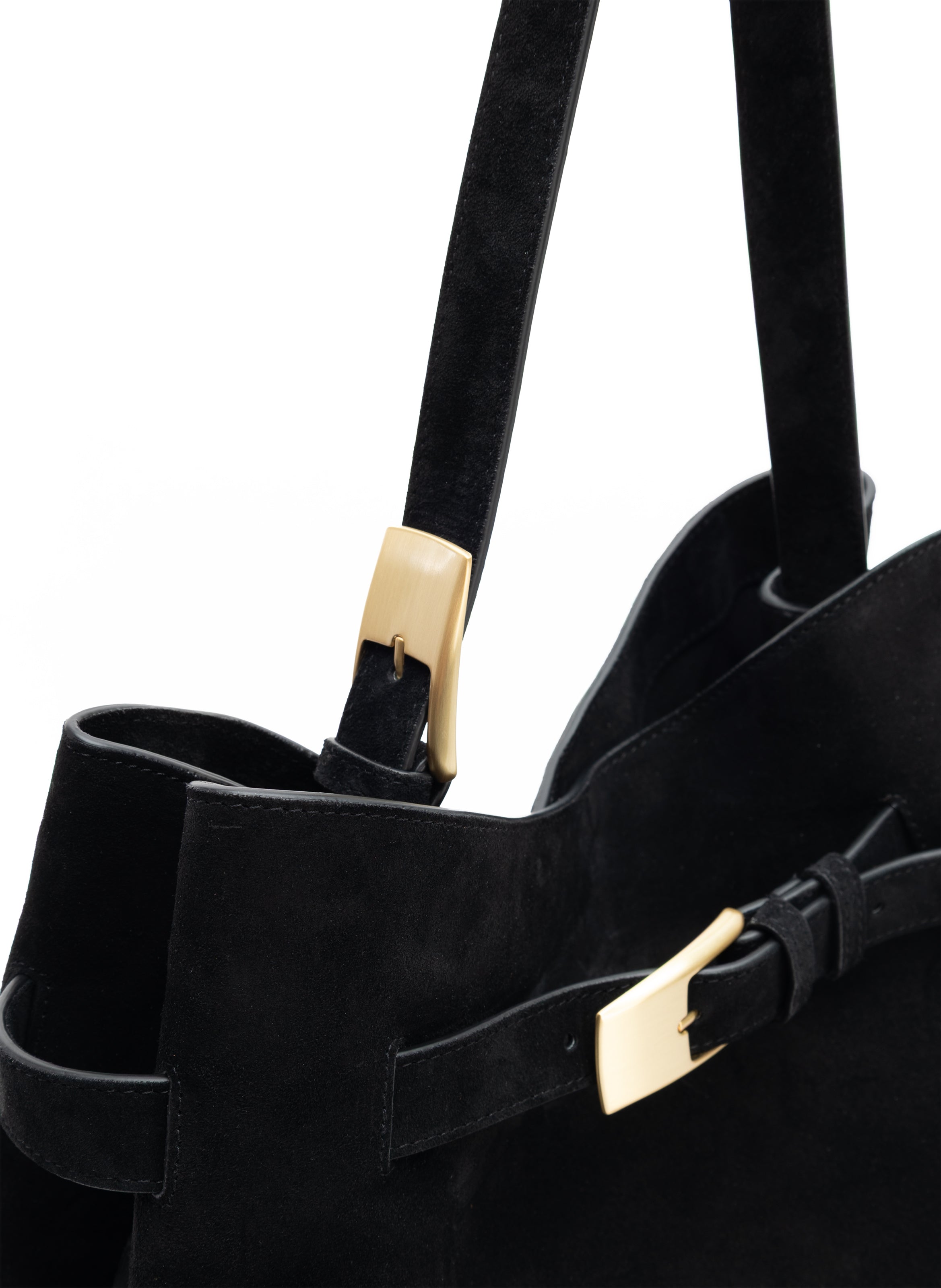 Belt Bag Suede Black - Suede Daily Carry Tote - Elleme