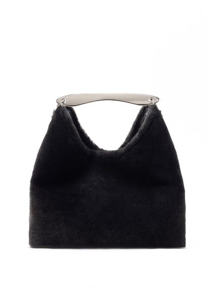 Boomerang Shearling Montone Black - Silver