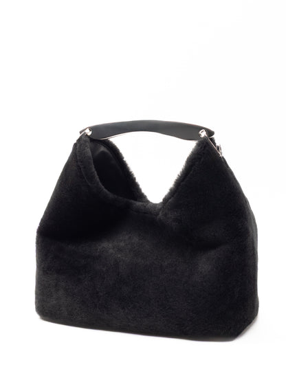 Boomerang Shearling Montone Black - Silver