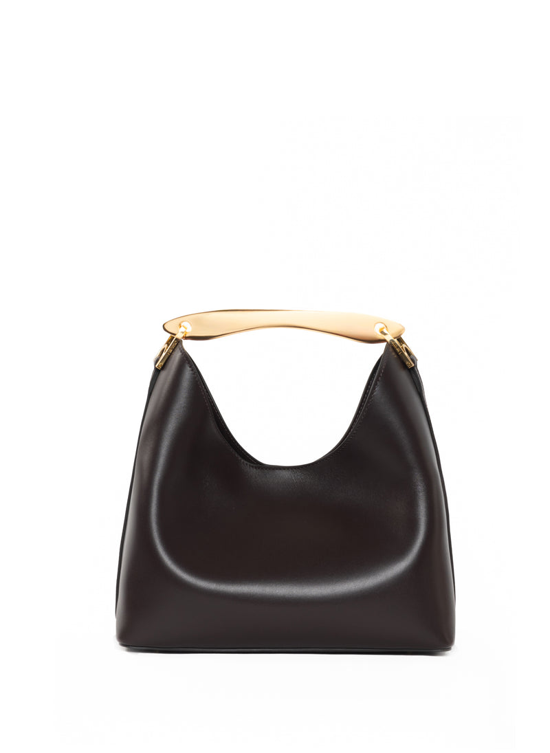 Small Boomerang Leather Tabacco