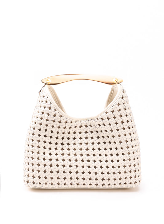 Boomerang Woven Leather Ivory