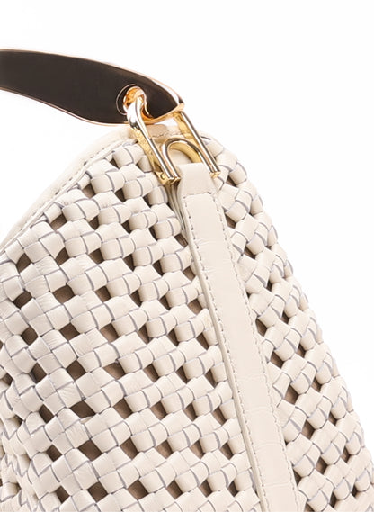 Boomerang Woven Leather Ivory