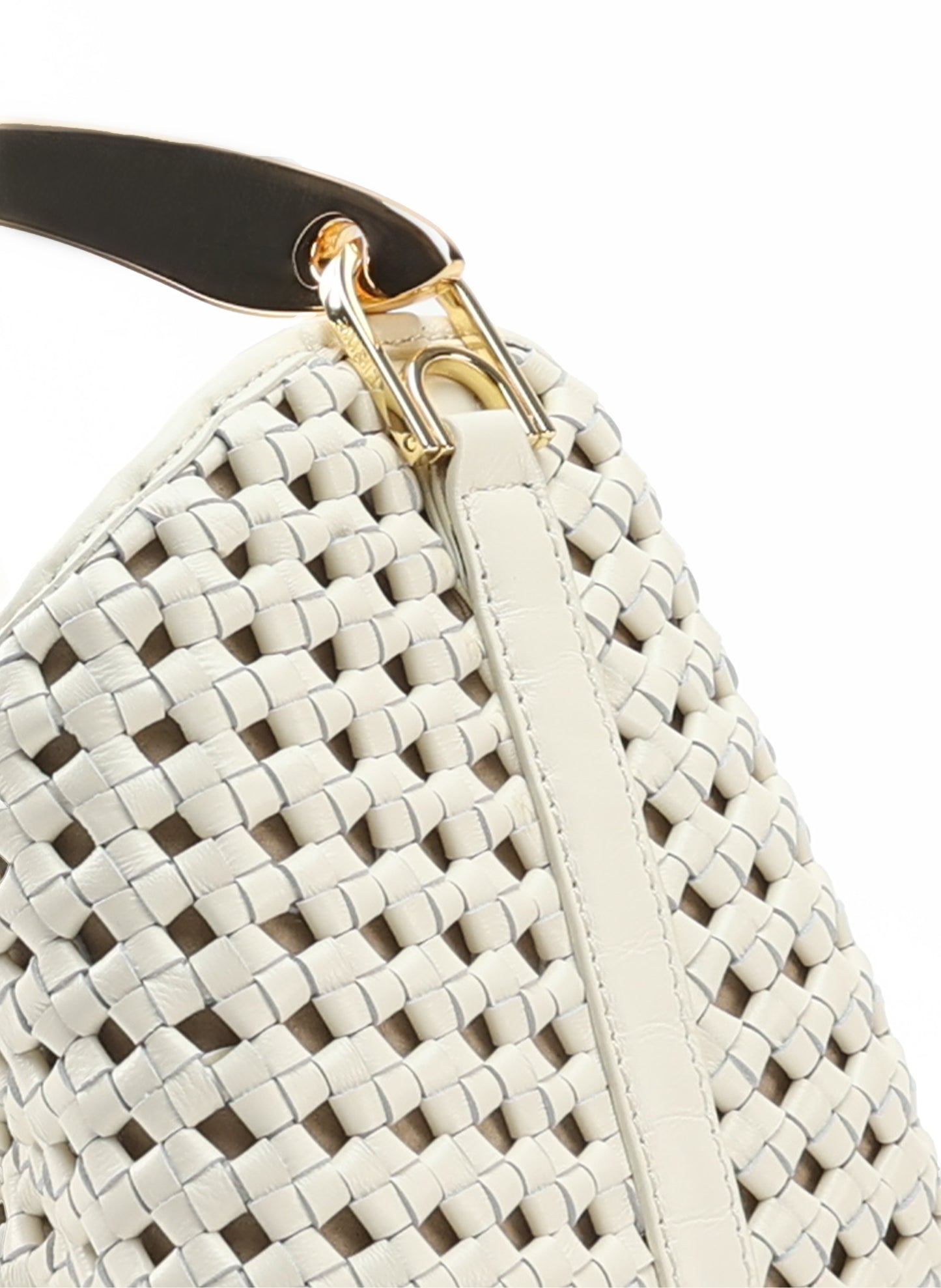 Boomerang Woven Leather Ivory