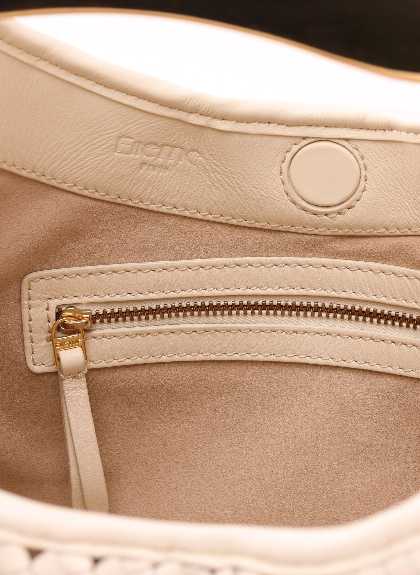 Boomerang Woven Leather Ivory