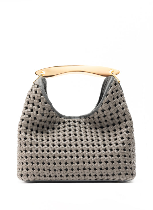 Boomerang Woven Leather Grey
