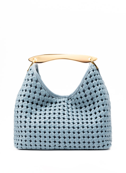 Boomerang Woven Leather Artic Blue