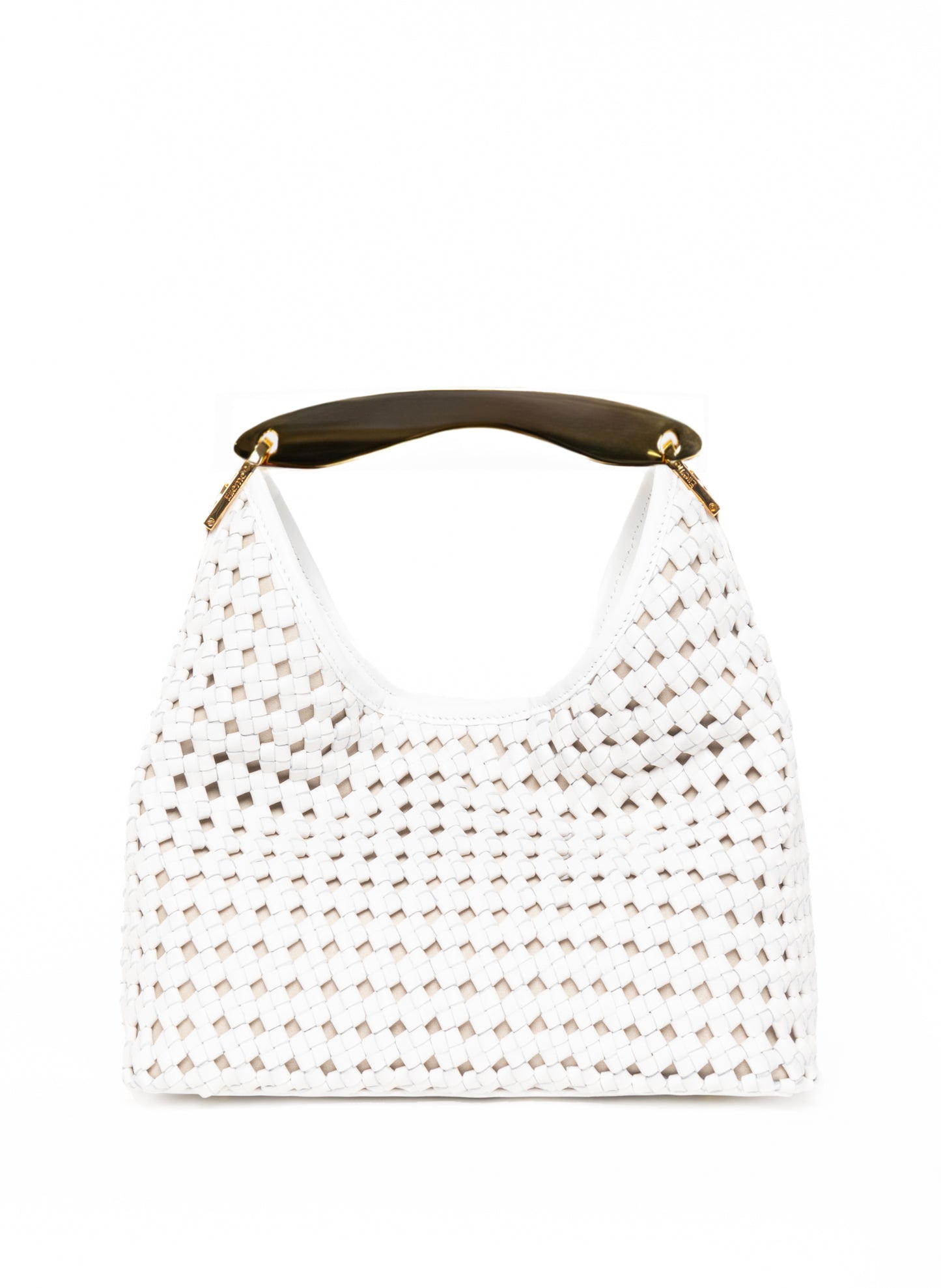 Boomerang Woven Leather White