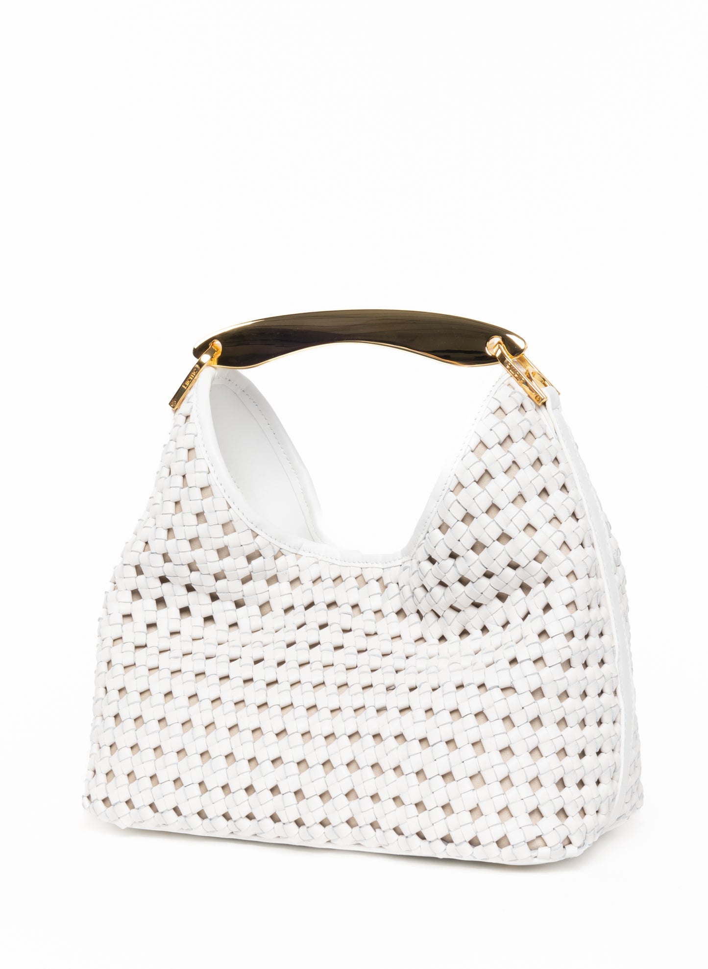 Boomerang Woven Leather White