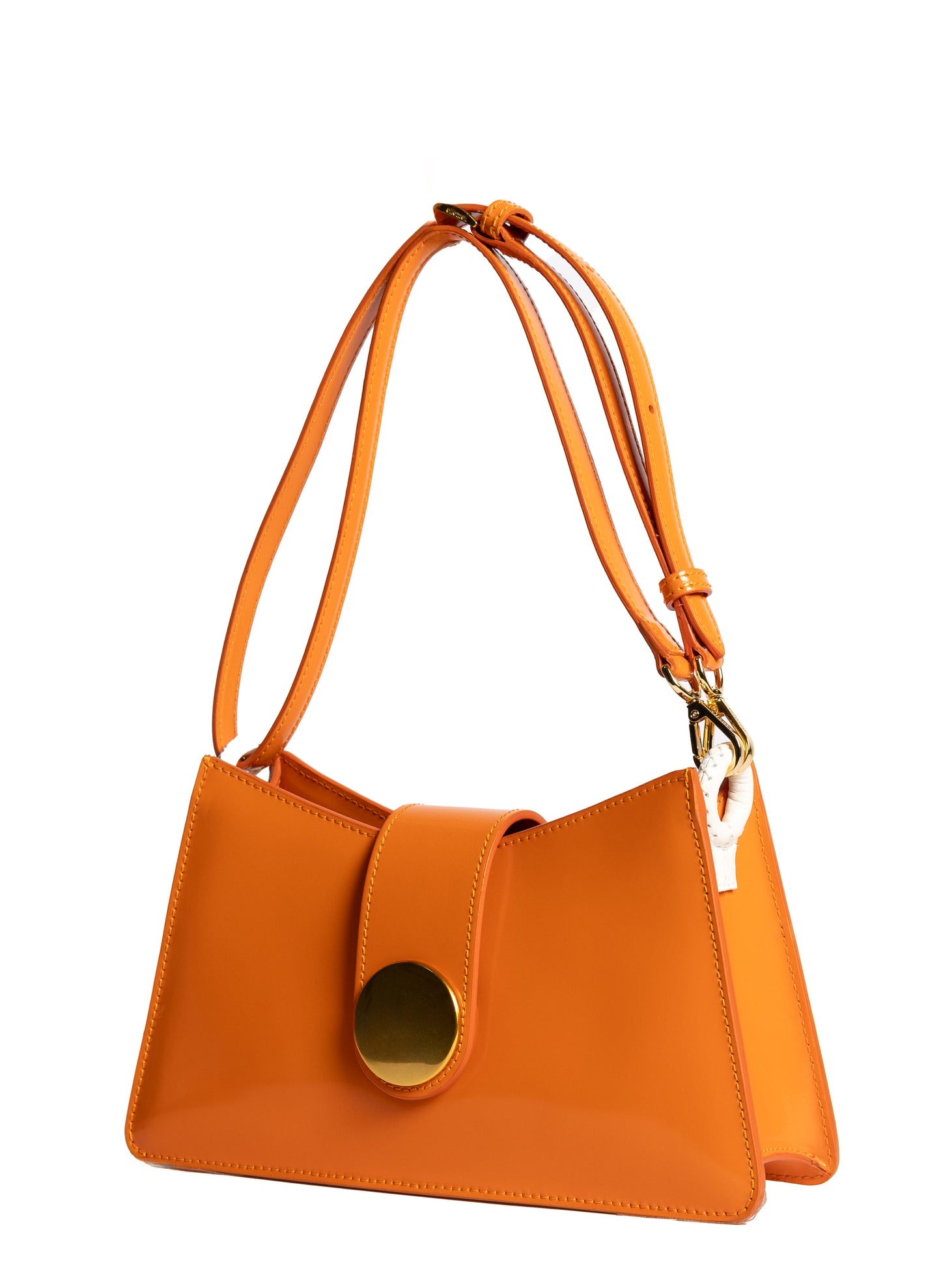Buckle Shoulder Bag Mirror Orange/White