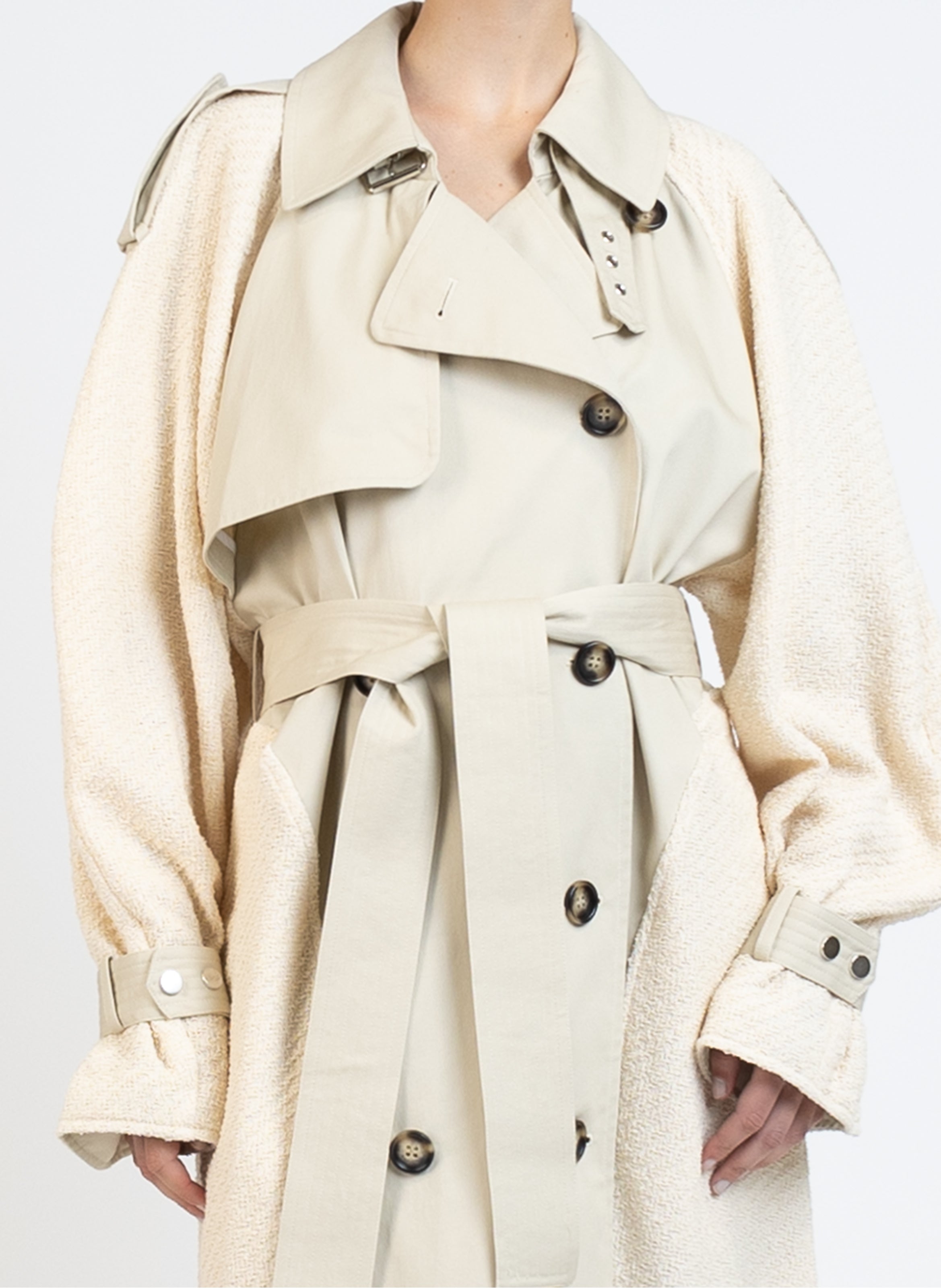 Double Breasted Trench Coat/Beige – Elleme