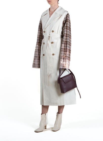 Checked Trench Coat