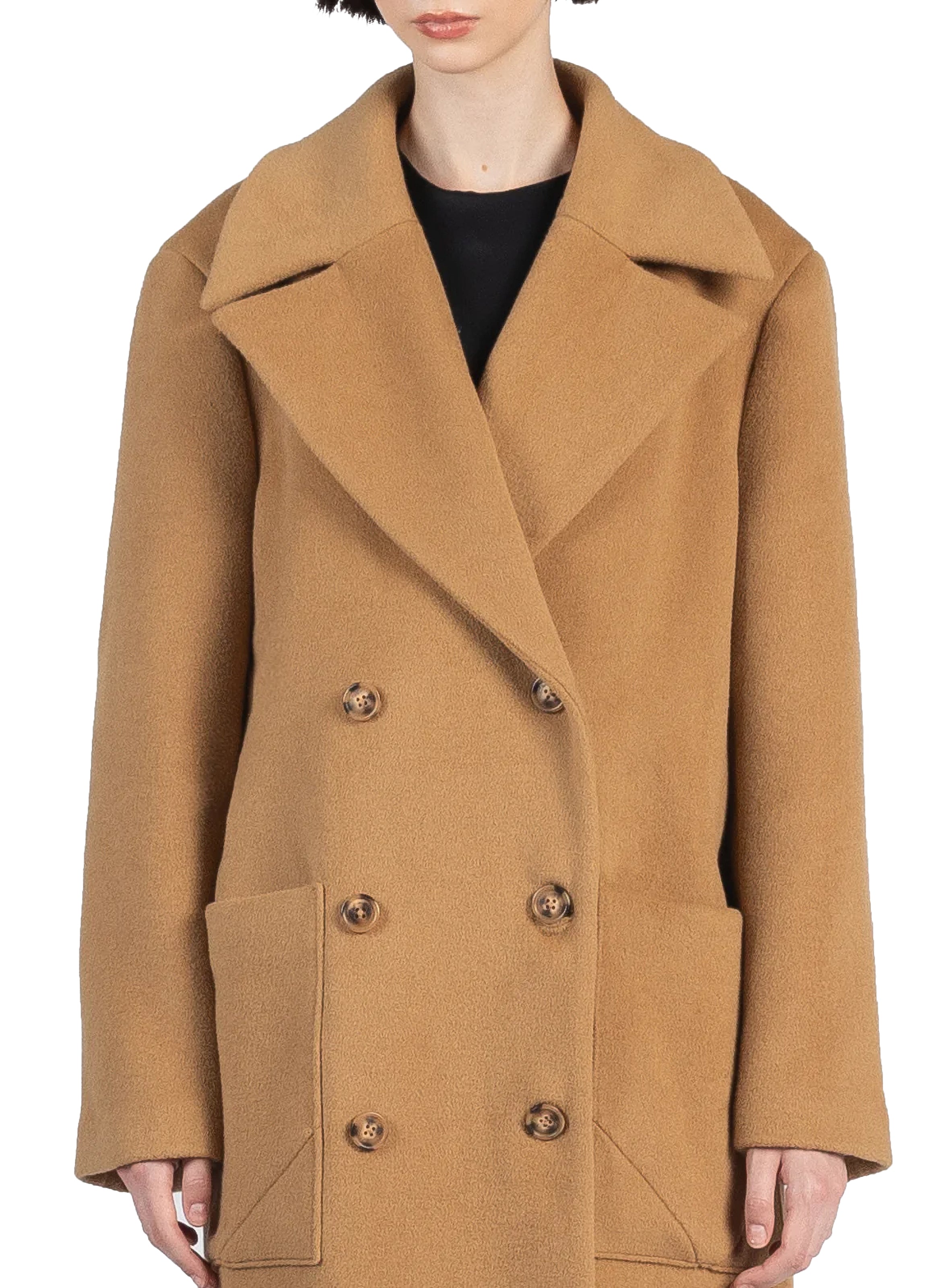 Camel boyfriend clearance coat