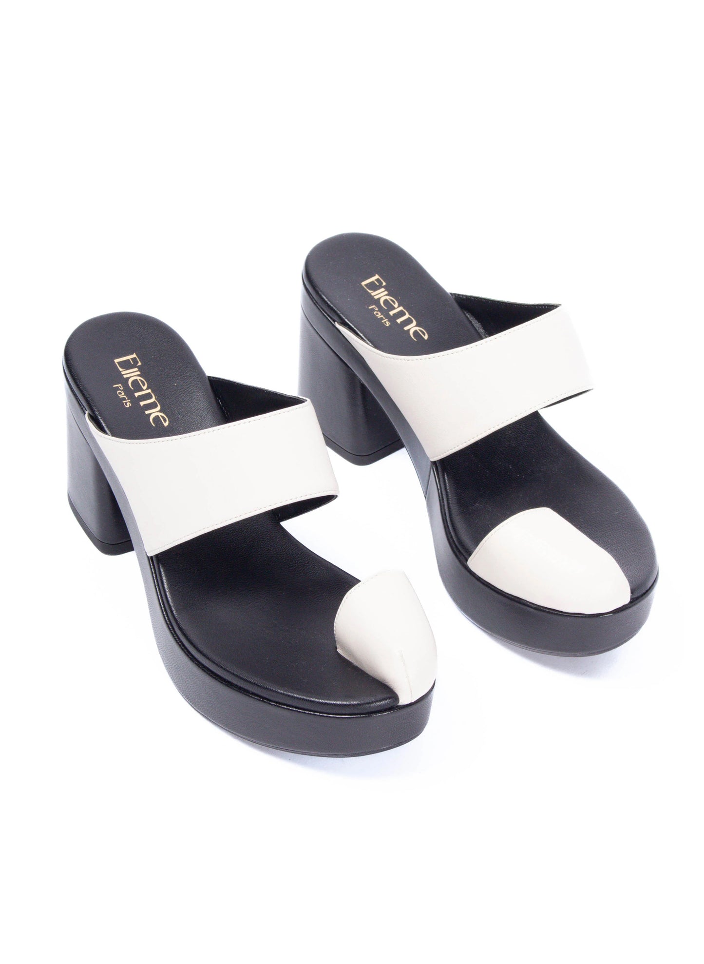 Cachecache Block Heel Noir/Blanc