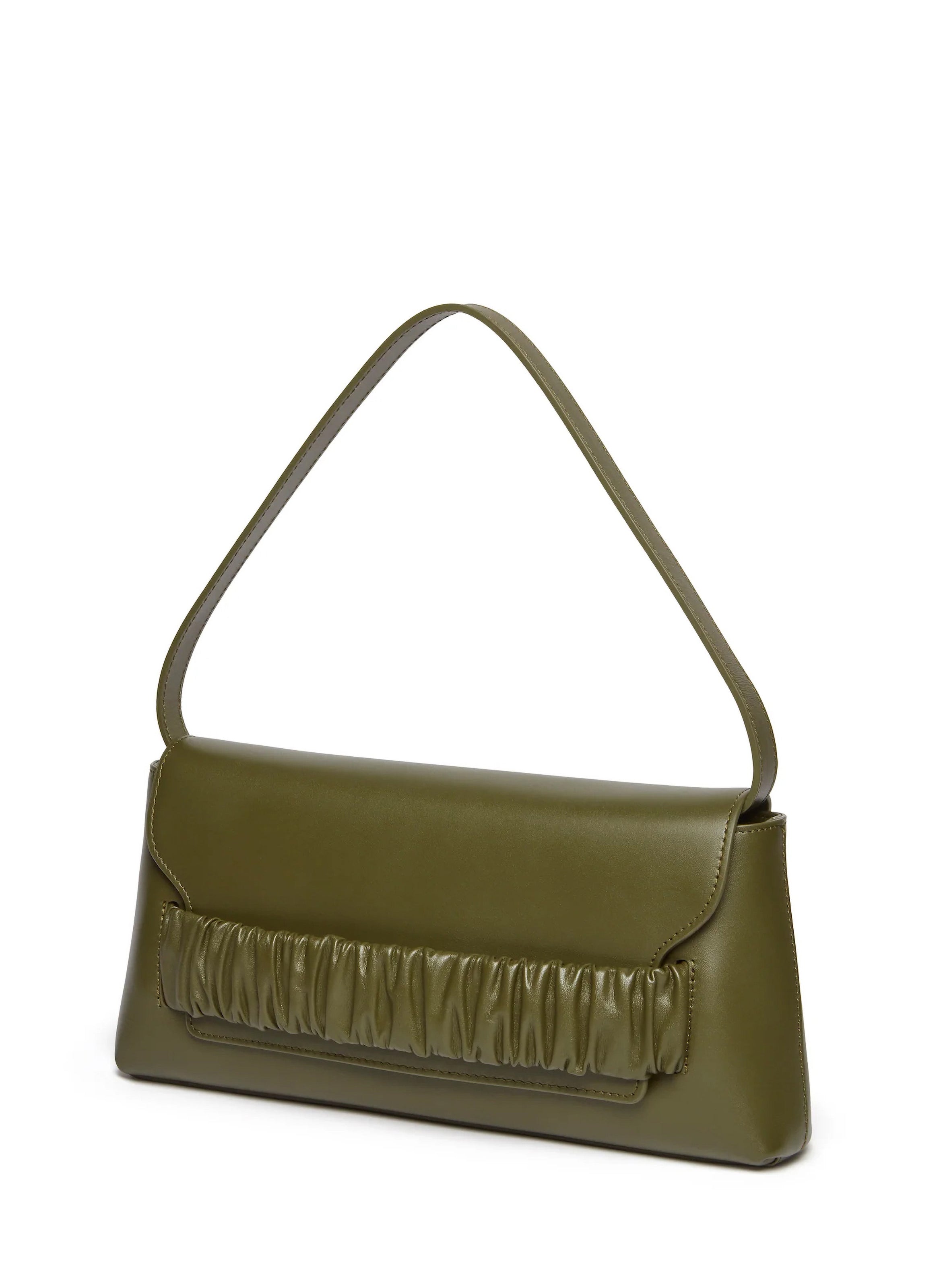 Chouchou Shoulder Bag Leather Khaki Elleme