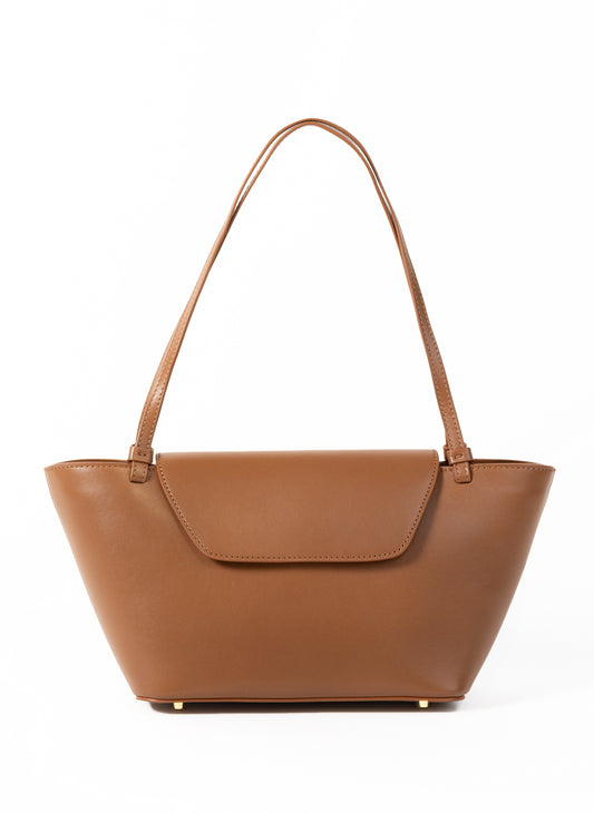 Courrier Tote Leather Cognac
