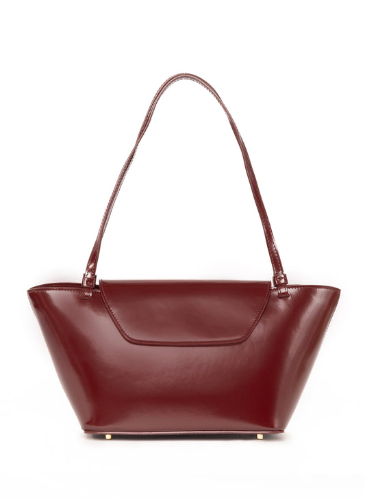 Courrier Tote Patent Leather Wine