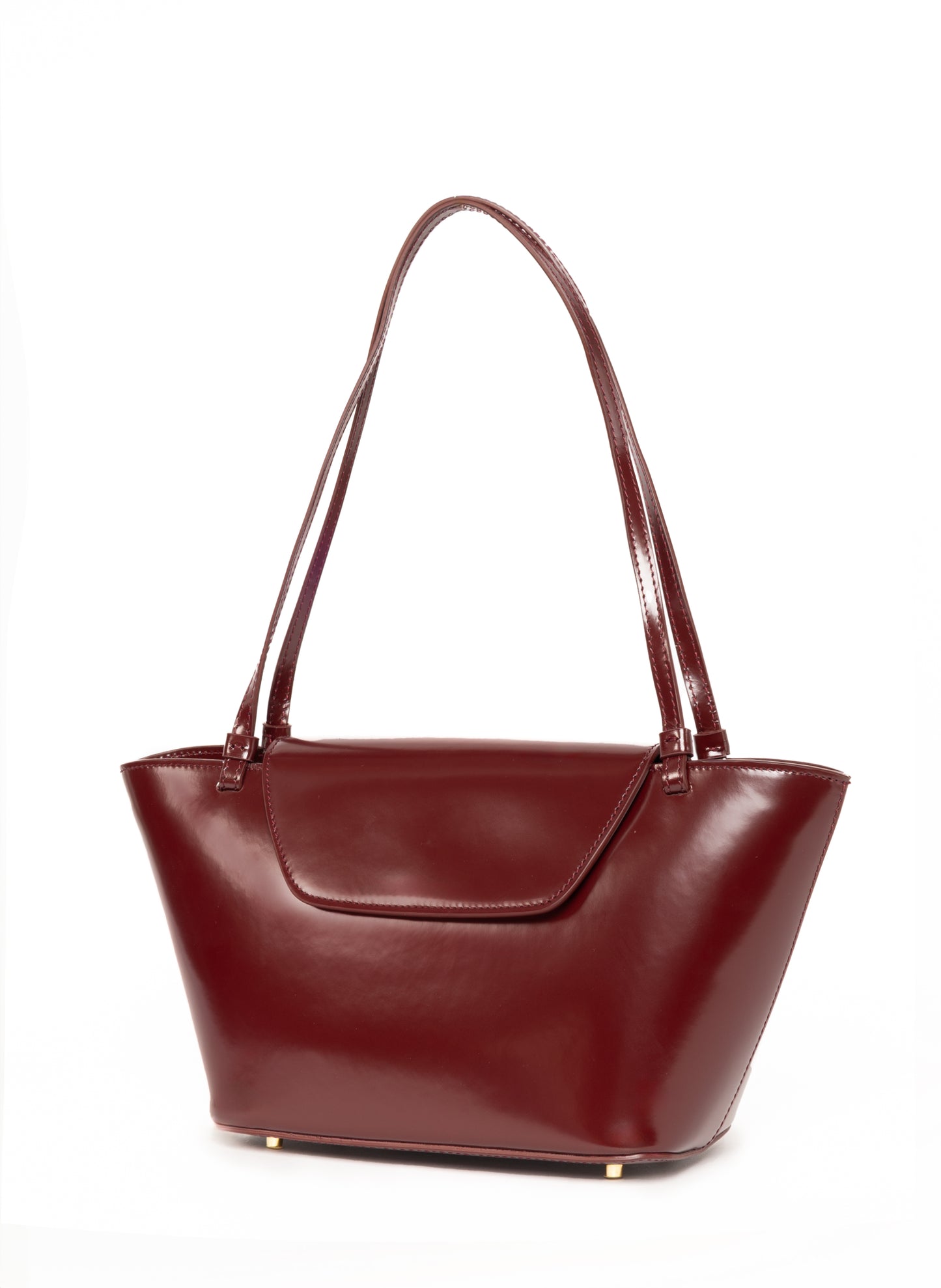 Courrier Tote Patent Leather Wine