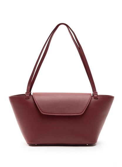 Courrier Tote Leather Burgundy