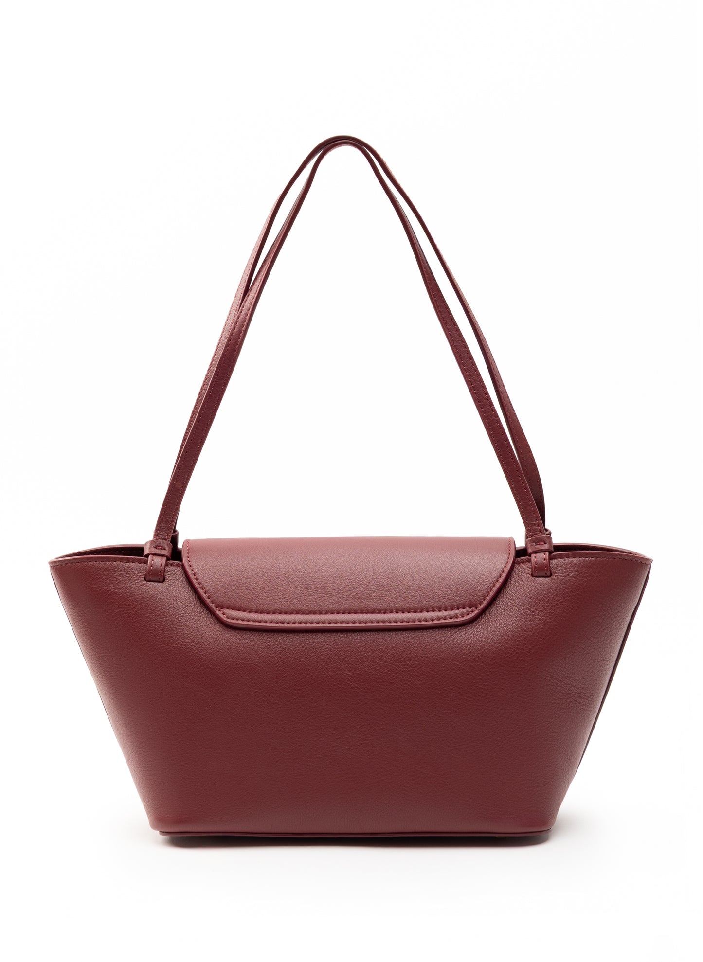 Courrier Tote Leather Burgundy