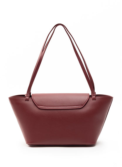 Courrier Tote Leather Burgundy