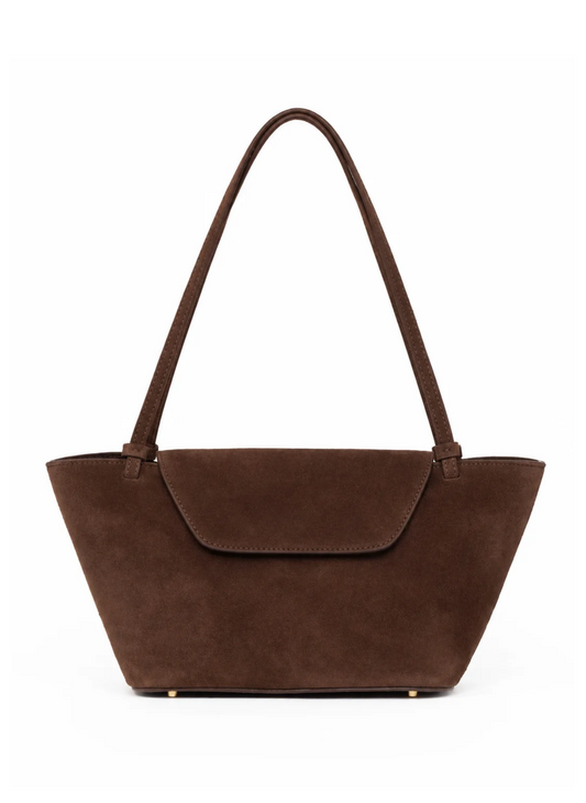 Courrier Tote Suede Brownie