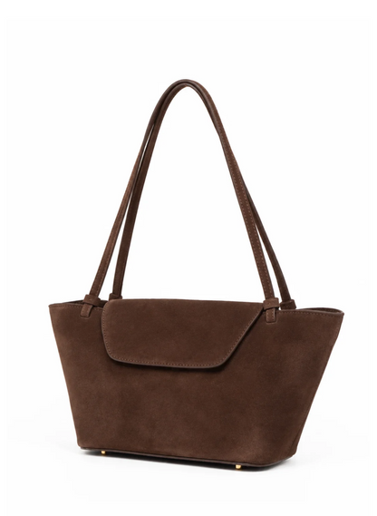 Courrier Tote Suede Brownie