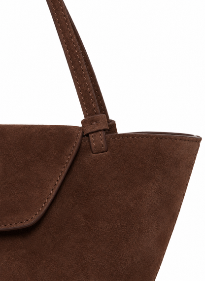 Courrier Tote Suede Brownie