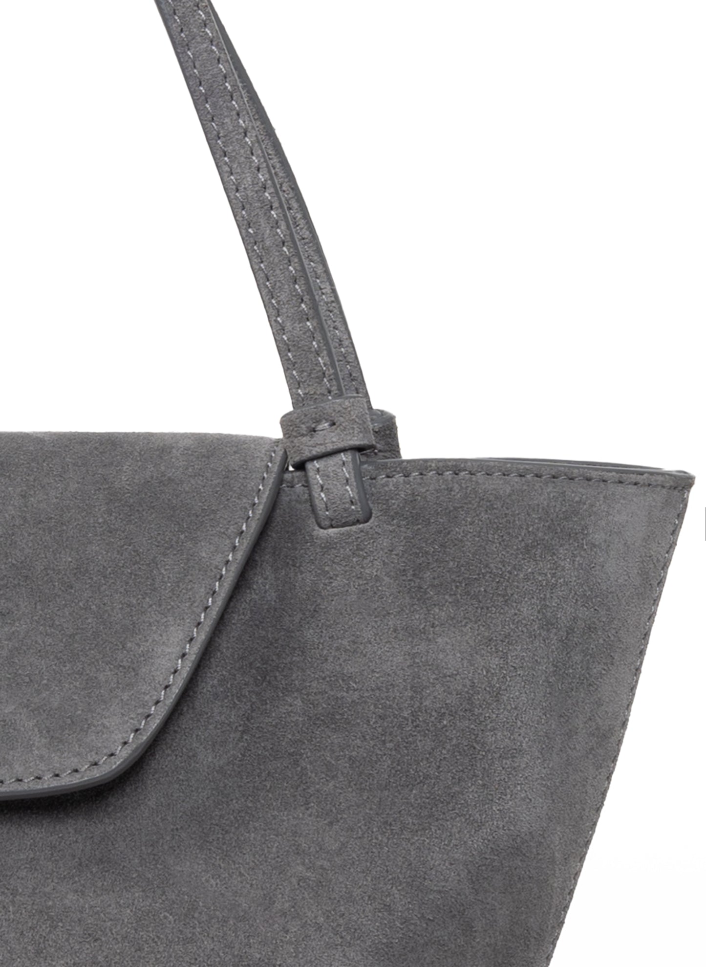 Courrier Tote Suede Grey