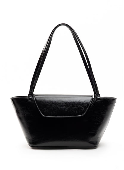 Courrier Tote Vintage Leather Black