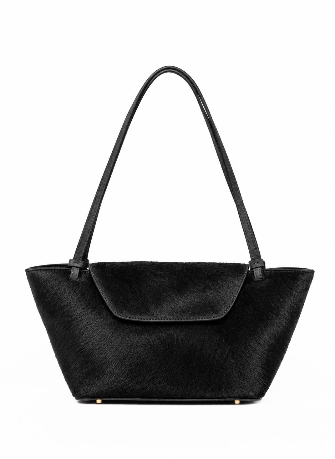 Courrier Tote Calf Leather Black