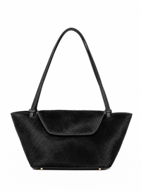 Courrier Tote Calf Leather Black