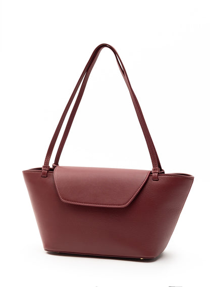 Courrier Tote Leather Burgundy
