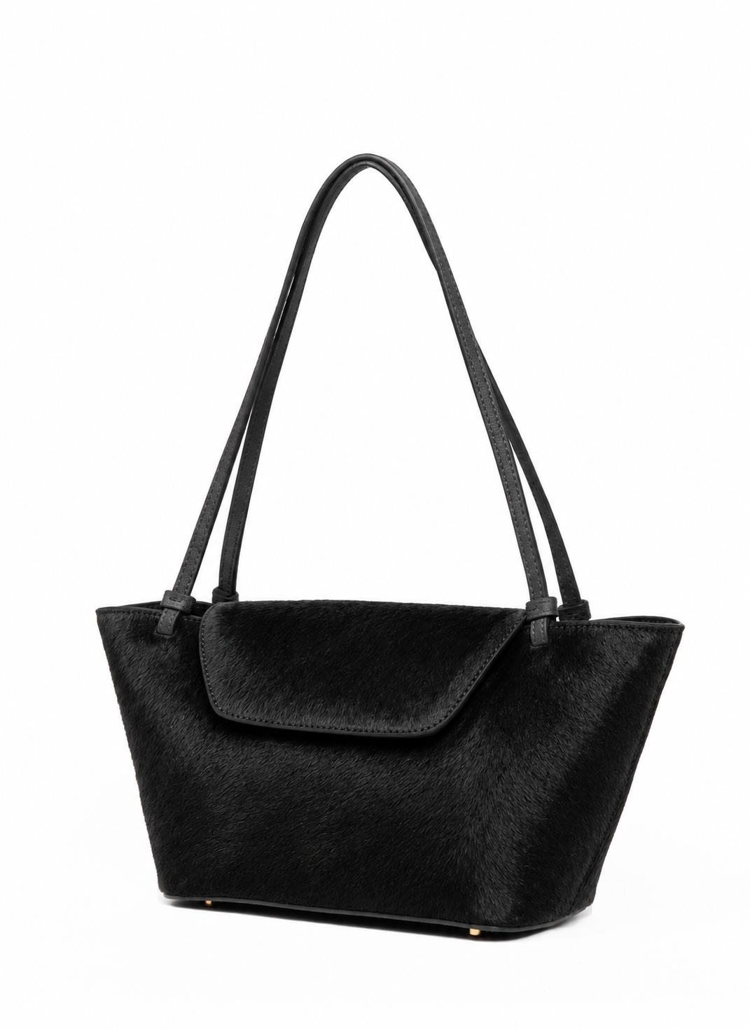 Courrier Tote Calf Leather Black