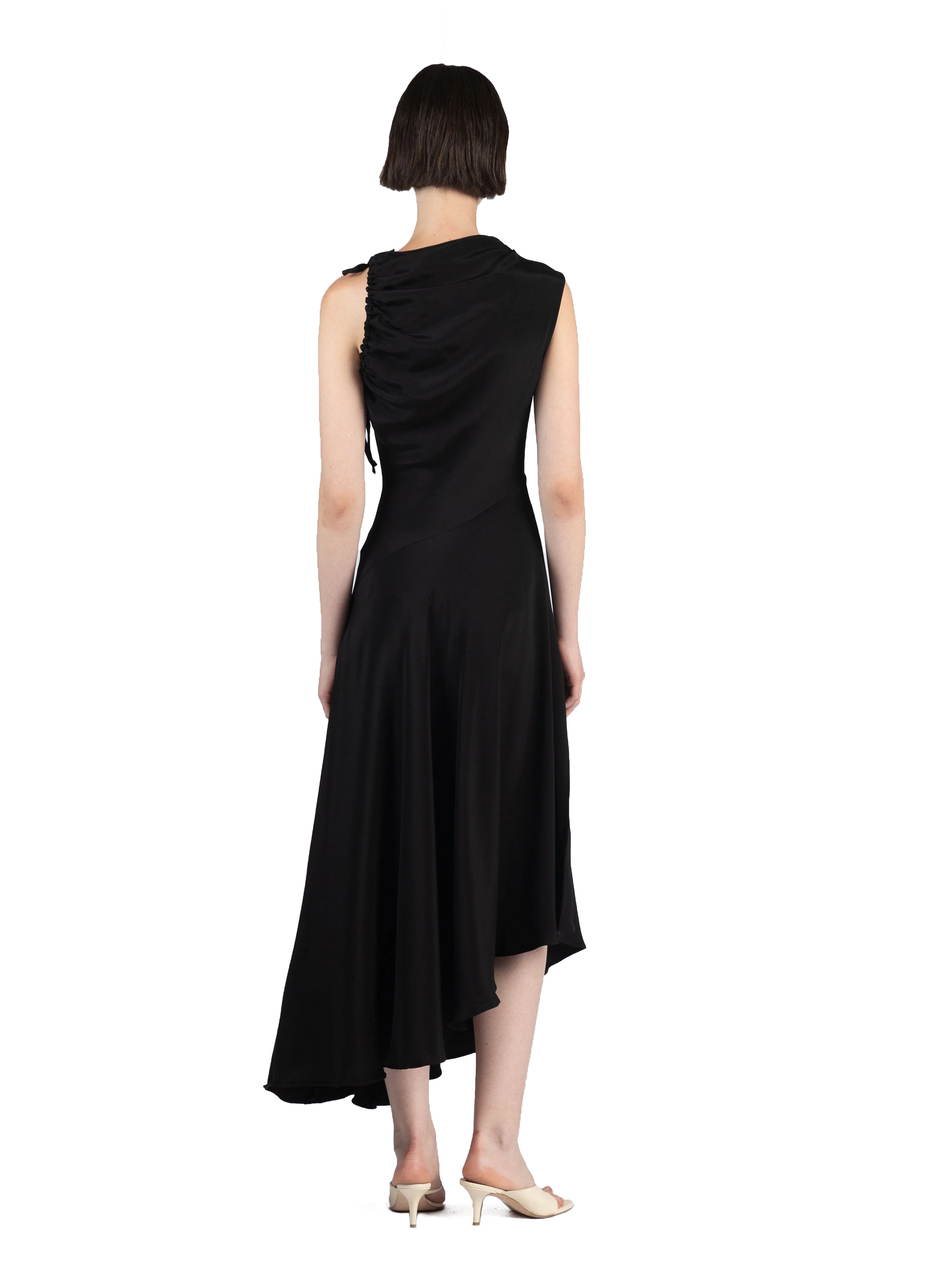 Black on sale silky dress