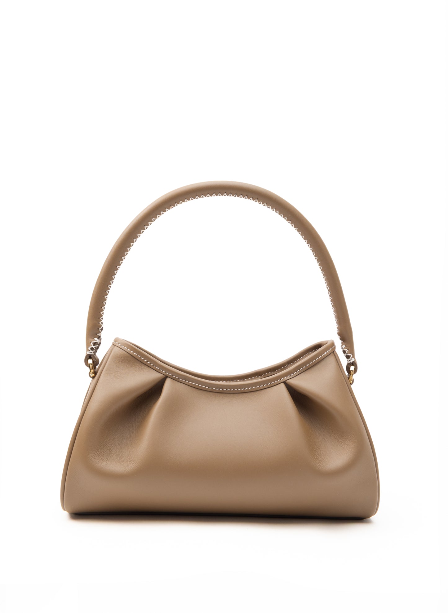 Dimple Leather Rock/White Stitches