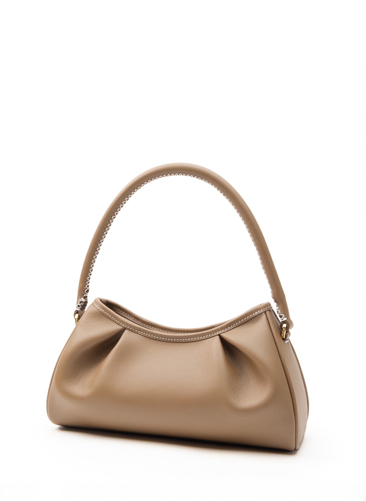 Dimple Leather Rock/White Stitches