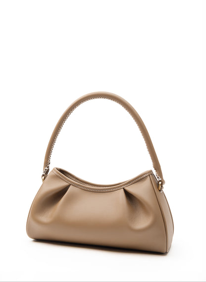 Dimple Leather Rock/White Stitches